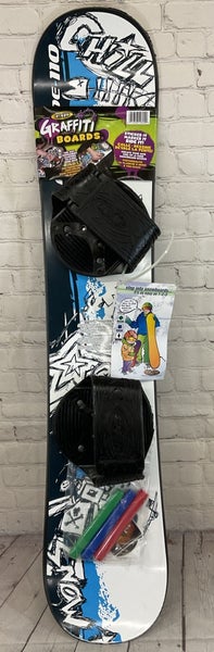 ESP Graffiti Youth Customizable Snow Board 110CM Adjustable Step In Bindings