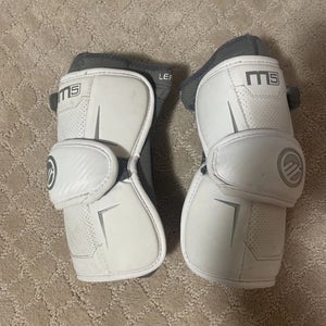 Maverik Men’s M5 Lacrosse Arm Pads, Medium, White