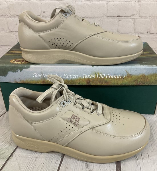 SAS 0092-002 Men's TIME OUT Leather Walking Shoes Bone White US 7 W