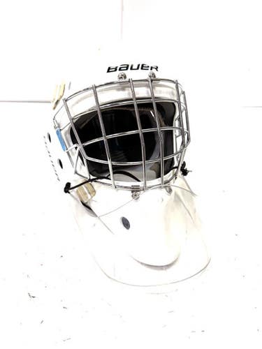 Used Bauer 930 GOAL MASK M/L Senior Goalie Helmet/Mask White One Size 11860-S000295050