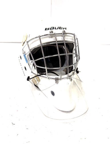 Used Bauer 930 GOAL MASK M/L Senior Goalie Helmet/Mask White One Size 11860-S000295050