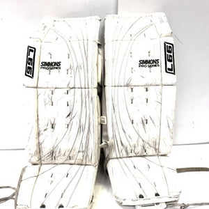 Used SIMMONS Goalie Leg Pads Senior White 32" 11860-S000295056