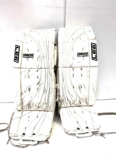 Used SIMMONS Goalie Leg Pads Senior White 32" 11860-S000295056