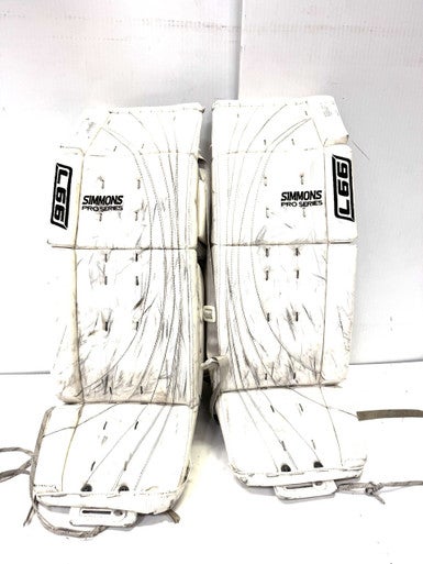 Used SIMMONS Goalie Leg Pads Senior White 32" 11860-S000295056