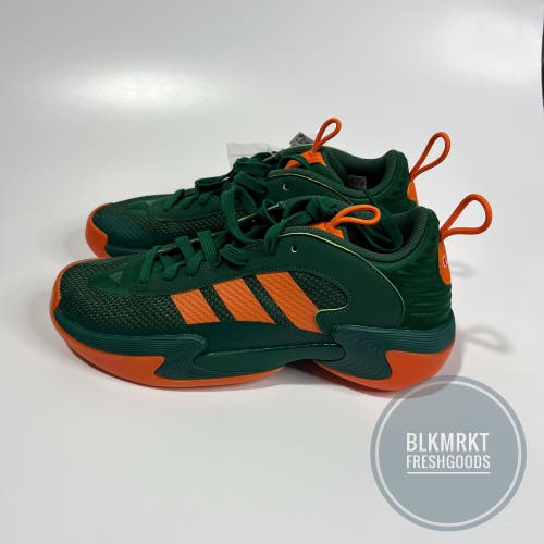 Adidas SM NCAA Exhibit Select Miami Hurricanes Basketball Shoes 10.5