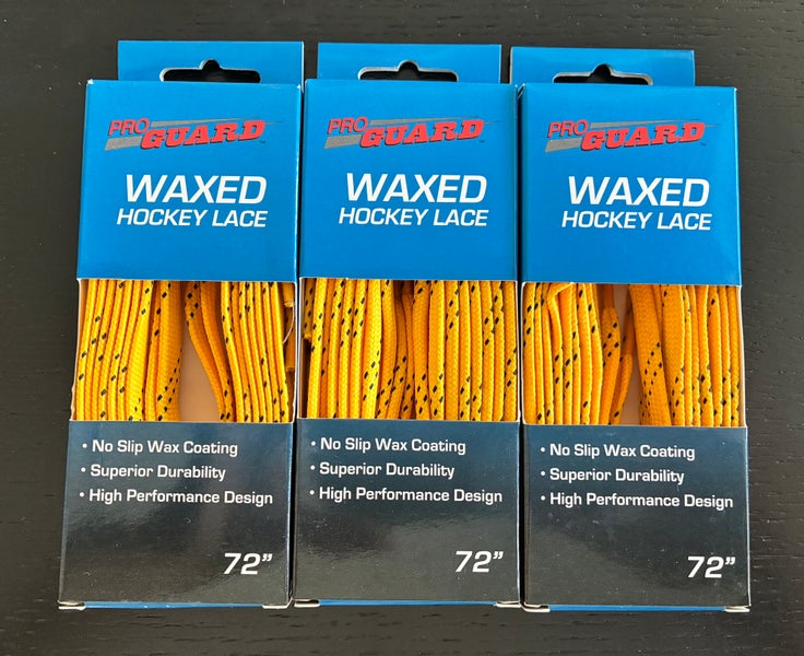 Three Pairs Waxed Yellow Laces, 72” New