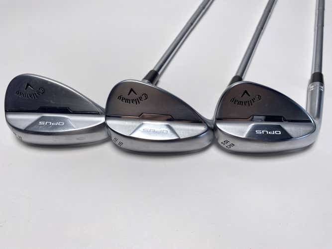 Callaway Opus Brushed Chrome Wedge Set 52* 10 | 56* 12 | 60* 10 DG Mid Wedge LH