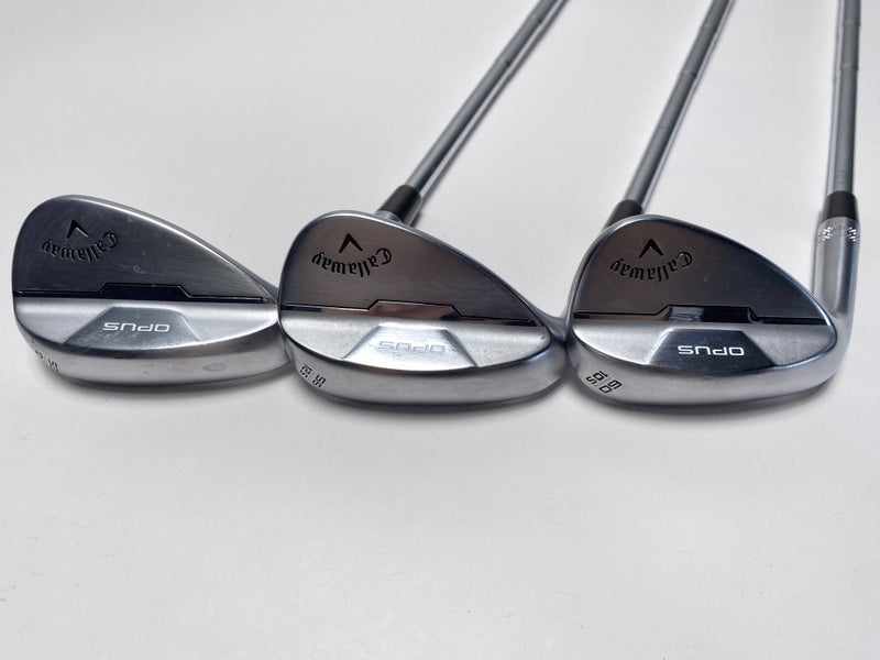 Callaway Opus Brushed Chrome Wedge Set 52* 10 | 56* 12 | 60* 10 DG Mid Wedge LH