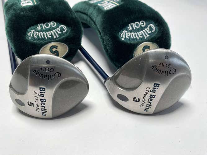 Callaway Steelhead 3 & 5 Fairway Wood Set 15* 18* Ladies Gems 99 Ladies RH HC