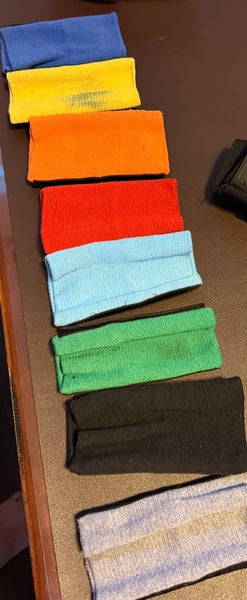9-Pack Youth/Adult Football Wrist Coach Playbook Bands – Assorted Colors