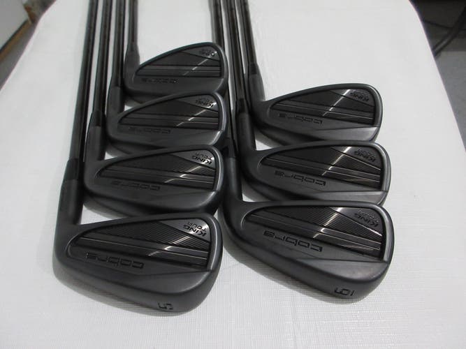 Cobra King Tour Black 23 Iron Set - 5-GW- $-Taper 120 Stiff Steel 2* Flat - MINT