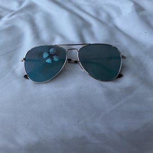 Blue Lens Aviator Sunglasses