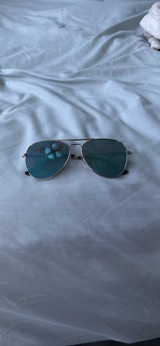 Blue Lens Aviator Sunglasses
