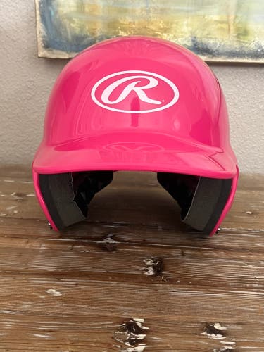 Pink Rawlings batting helmet
