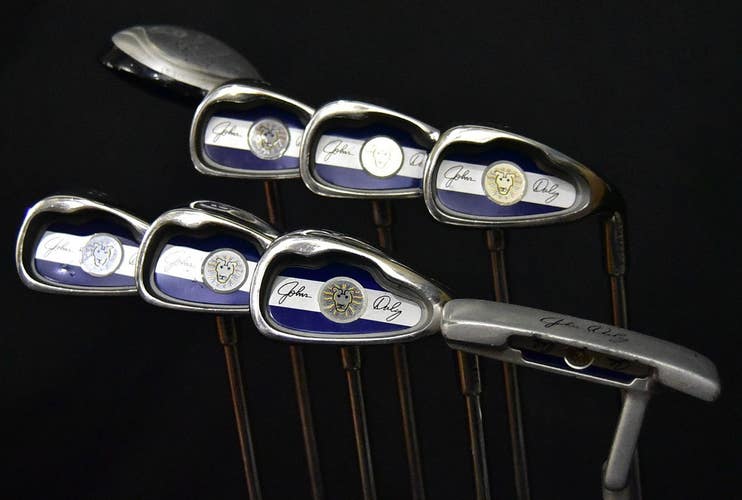 JOHN DALY GOLF SET 5-9, P IRONS, 3H, WEDGE, REGULAR FLEX, SHAFT 38" (5I), RH