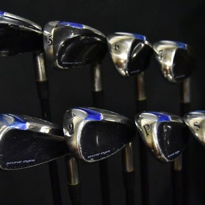 SNAKE EYES IRONS HYBRIDS SET 4-9, P, S IRONS, SENIOR FLEX, SHAFT 39" (5I), RH