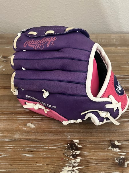 Pink and purple Rawlings 10 inch glove