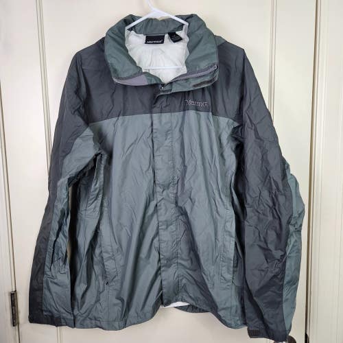 Marmot Precip Rain Jacket Men's Size: L Waterproof Hooded Gray
