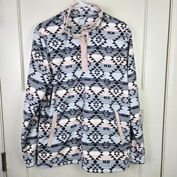 Duluth Trading Co. Women's Aztec 1/4 Snap Fleece Pullover Womens Size: L