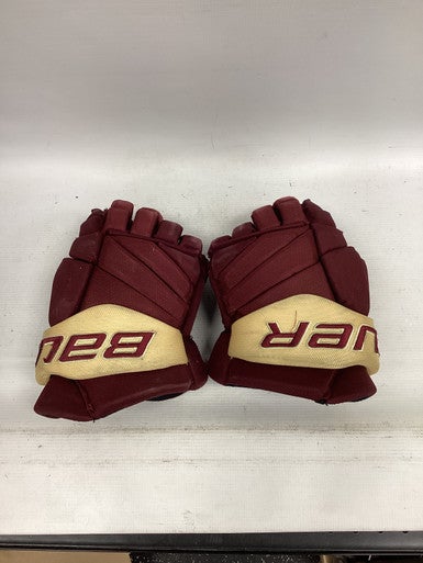 Used Bauer PRO TEAM Senior Gloves Maroon 14" 11851-S000035377