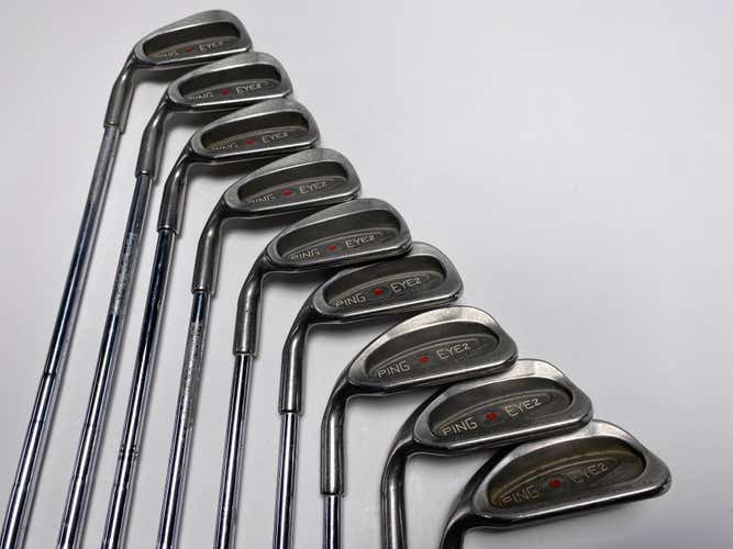 Ping Eye 2 Iron Set 3-PW+SW Red Dot Karsten ZZ-Lite Stiff Steel Mens LH