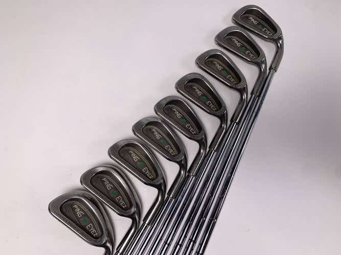 Ping Eye 2 + Iron Set 2-PW Green Dot 2* Up Karsten KT-Shaft Stiff Steel Mens RH
