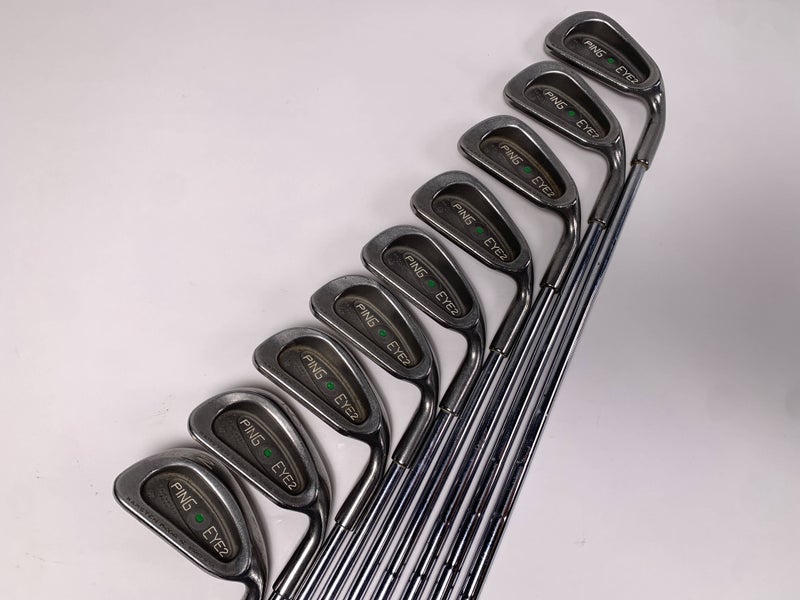 Ping Eye 2 + Iron Set 2-PW Green Dot 2* Up Karsten KT-Shaft Stiff Steel Mens RH