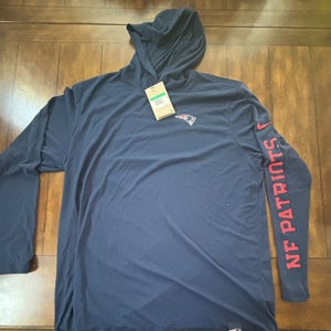 New England Patriots Nike Hoodie Performance Long Sleeve Lightweight Hoodie XL