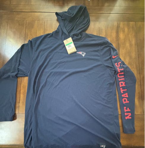 New England Patriots Nike Hoodie Performance Long Sleeve Lightweight Hoodie XL