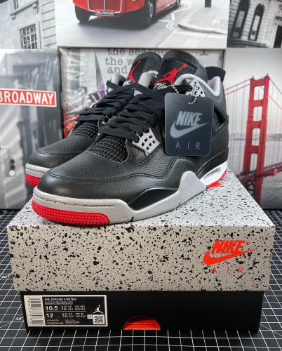 Air Jordan 4 Retro "BRED REIMAGINED" 2024 MENS Sz 10.5 * FV5029-006 * NEW