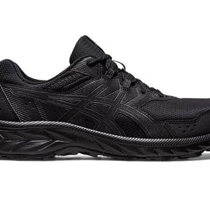 Asics Gel-Venture 9 Sneaker Men's 11.5 Black Lace-Up Trail Running Shoes PQ551
