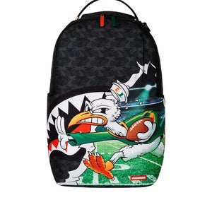 Sprayground University Of Miami Touch Down DLXR Unisex OS Black Backpack DSB18