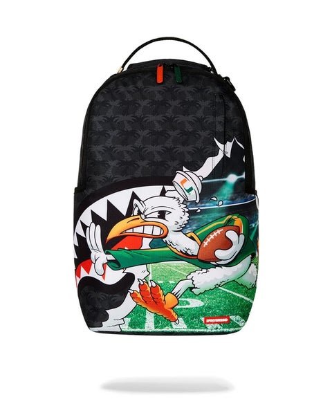 Sprayground University Of Miami Touch Down DLXR Unisex OS Black Backpack DSB18