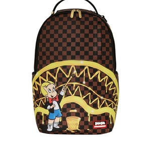 Sprayground Richie Rich Gold Sharkmouth DLXSV Unisex Multicolor Backpack DSB15
