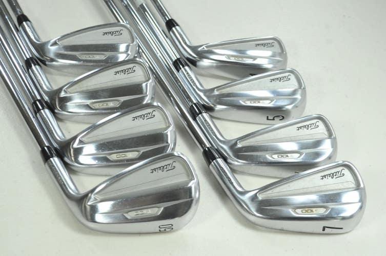 Titleist T100 2021 4-PW,50* Iron Set Stiff Flex Right AMT S300 Steel # 198692