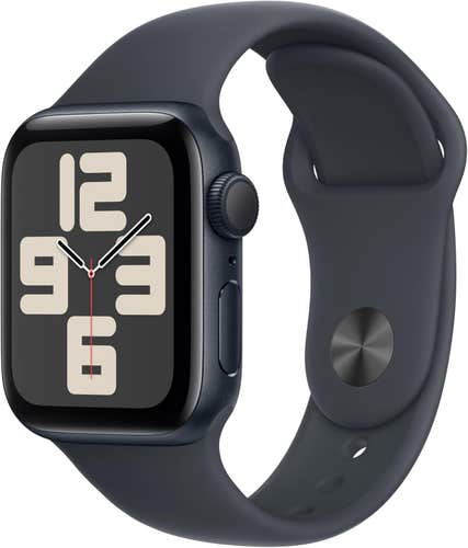 (New In Box) Apple Watch SE (Gen 2) 40mm Midnight Aluminum, Sport Band S/M, GPS