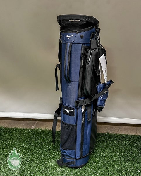 New With Tags Mizuno BR-D2 4-Way Stand Golf Bag Navy Blue 9 Pockets