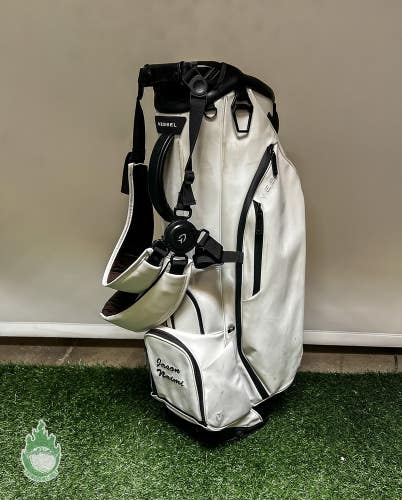 Used Vessel White Leather 14-Way Golf Stand Bag