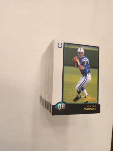 1998 Bowman Complete Football Set with Manning and Moss rookies