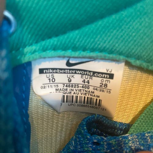 Blue Nike Roshe Flyknit Premium Shoes Adult Size M 10.0 (W 11.0