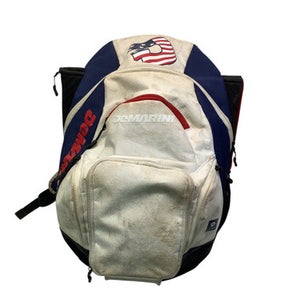 Used Demarini 2 BAT USA BACKPACK BB/SB Player Backpack White/Red/Navy 11347-S000251847