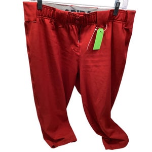 Used Adidas RED SB PANTS BB/SB Pant Womens Red 2X 11347-S000252035