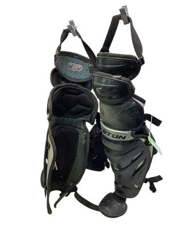 Used Easton BLACK SHIN GUARDS Catchers Leg Guards Black Adult 11347-S000252024