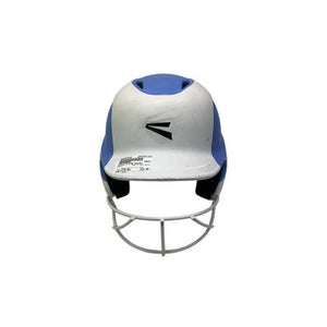 Used Easton 2 TONE HELMET Batting Helmet w/Mask White And Carolina Blue Fits all 11347-S000251975