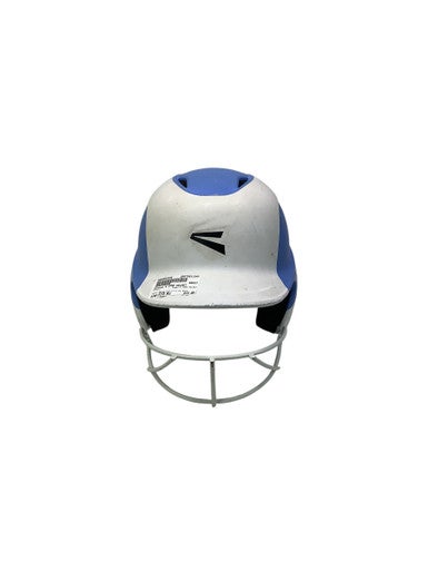 Used Easton 2 TONE HELMET Batting Helmet w/Mask White And Carolina Blue Fits all 11347-S000251975
