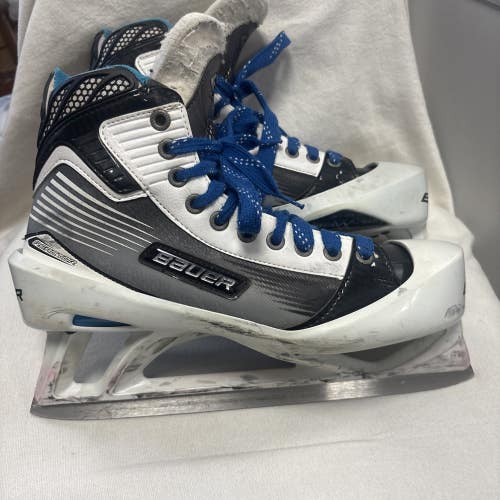 Senior Adult Size 10.5 Bauer Reactor 6000 Ice Hockey Goalie Skates VERTEXX