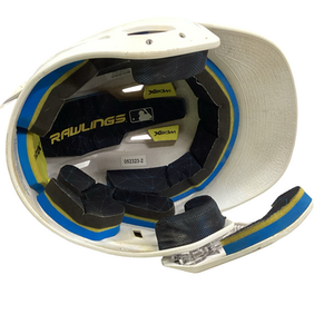 Used Rawlings MACH-SR-REVA Batting Helmet No Mask White MD 11613-S000164733