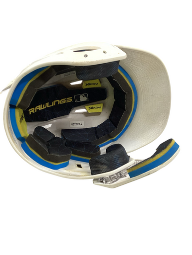 Used Rawlings MACH-SR-REVA Batting Helmet No Mask White MD 11613-S000164733