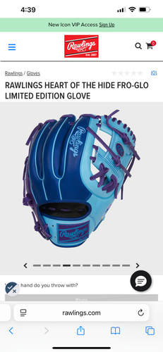 NEW Rawlings Heart of the Hide Fro-Glo Limited Edition Baseball Glove 11.5" (New)