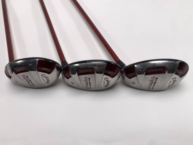 Callaway Big Bertha Diablo Hybrid Set 2 3 4 18* 21* 24* Regular Graphite Mens RH